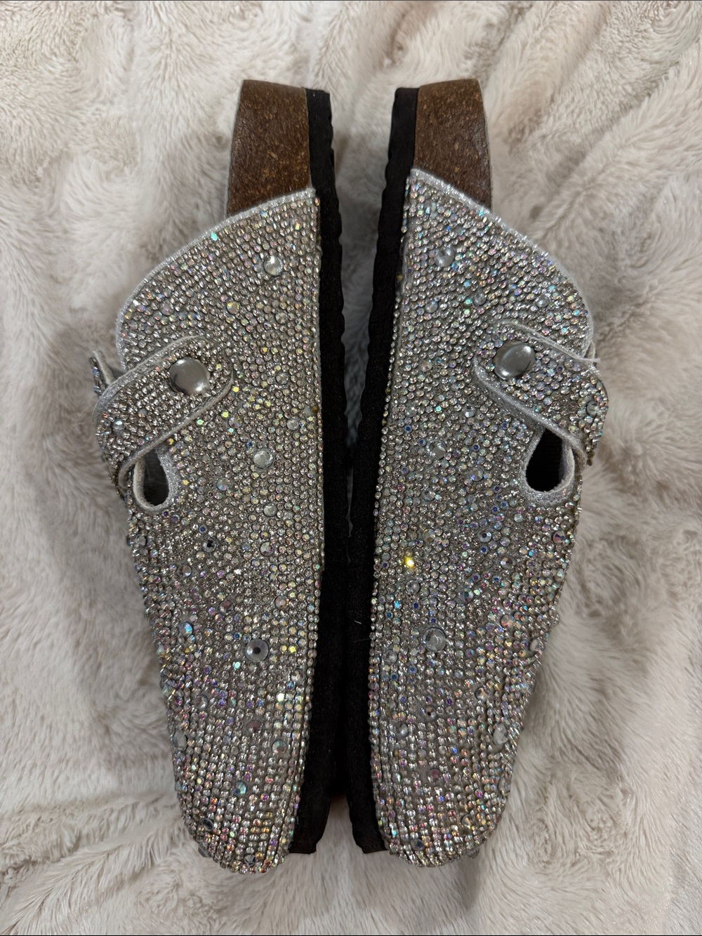 Aloha Island Rhinestone Sparkle Clogs - Silver - Picture 2 of 7